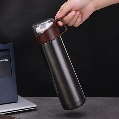 Chic Wood Finish Insulated Travel Cup