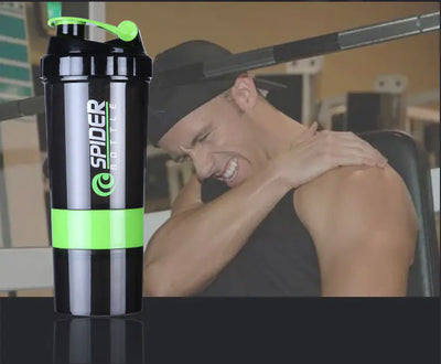 Triple-Layer Fitness Mixer Bottle