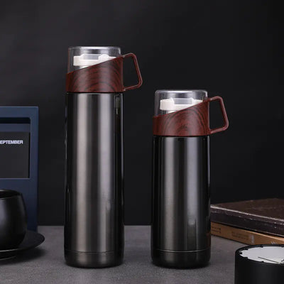 Chic Wood Finish Insulated Travel Cup