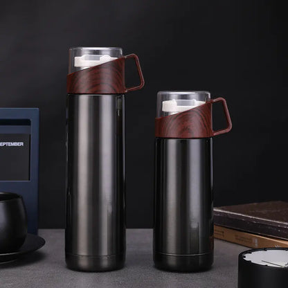 Chic Wood Finish Insulated Travel Cup