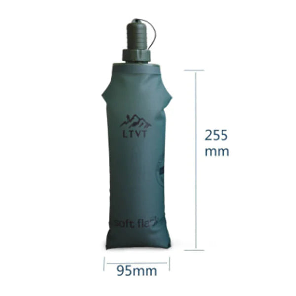 Cyclist's Compact Folding Water Bottle