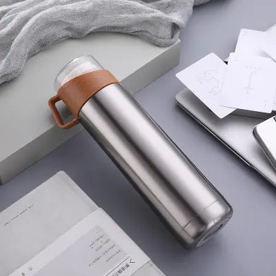 Chic Wood Finish Insulated Travel Cup