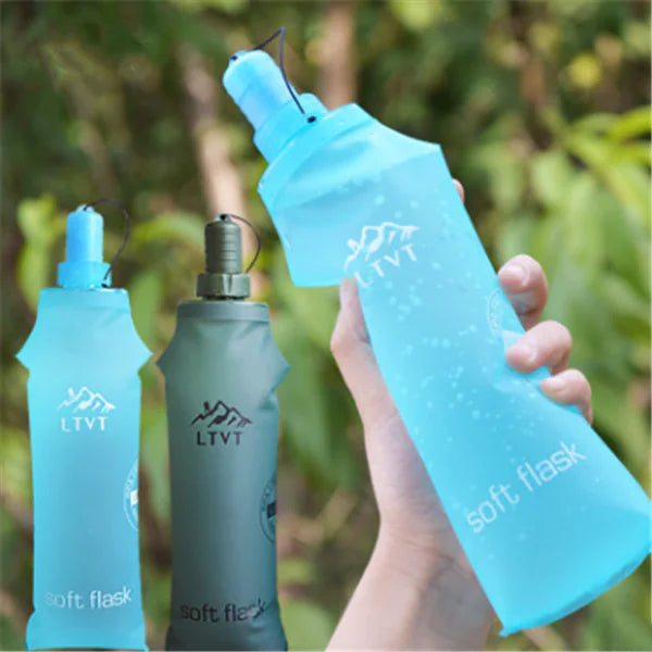 Cyclist's Compact Folding Water Bottle
