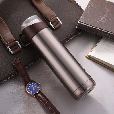 Chic Wood Finish Insulated Travel Cup