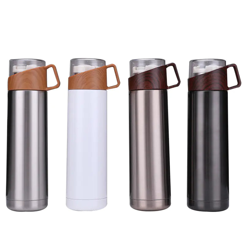 Chic Wood Finish Insulated Travel Cup