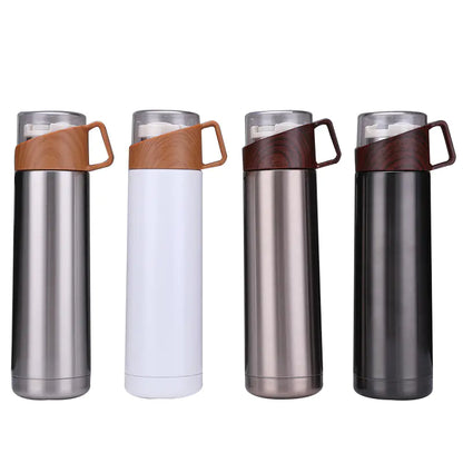 Chic Wood Finish Insulated Travel Cup