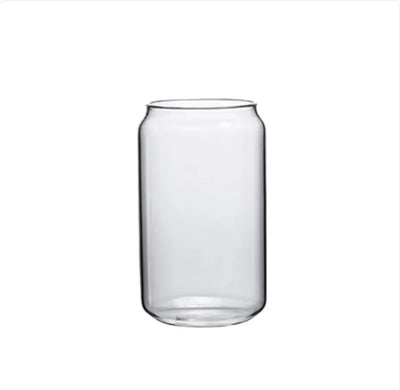Clear Glass Sipper with Straw & Lid