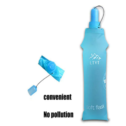 Cyclist's Compact Folding Water Bottle