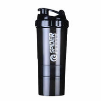 Triple-Layer Fitness Mixer Bottle