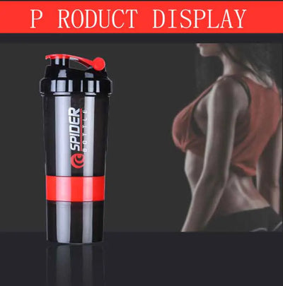 Triple-Layer Fitness Mixer Bottle